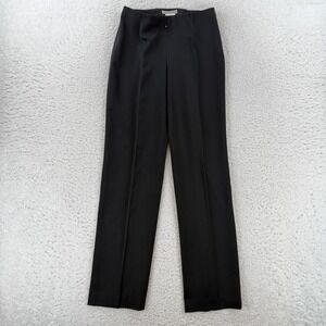 Emporio Armani Dress Pants Womens 40 Black Straight Leg Wool Twill Italy 27x32